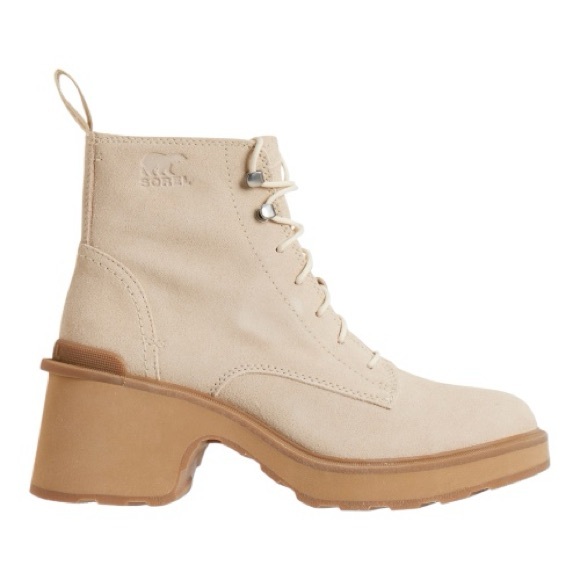 SOREL Leather Hi Line Heel Lace Up Boots - Picture 4 of 5